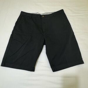 Volcom Mens Corpo Class Flat Front Chino Shorts Size 36 Black Pockets Casual